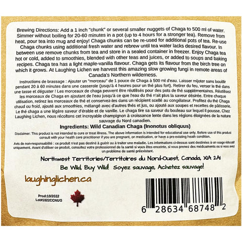 Laughing Chaga Tea - 100g, Chunks - WellLocal