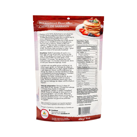 Ecoideas Organic Buckwheat Pancake - Vegan & GF - (454g)