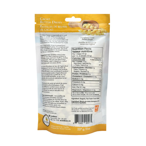 Ecoideas Organic Fair Trade Cacao Butter Drops - WellLocal