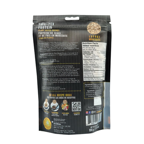 Ecoideas Organic Fava + Pea Protein Chunks - WellLocal