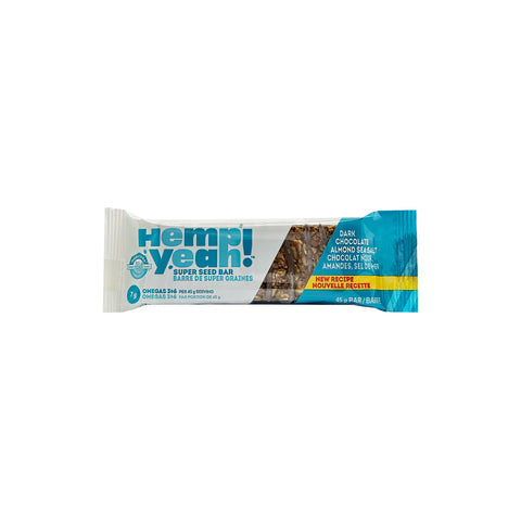 Hemp Yeah! Dark Chocolate Almond Sea Salt Super Seed Bars - WellLocal