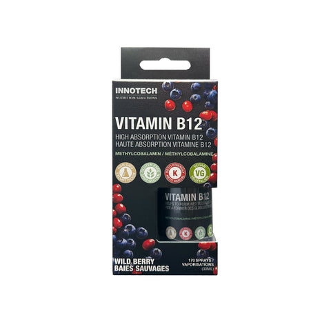 Innotech VITAMIN B12 ORAL SPRAY 30 ML - WILD BERRY - WellLocal