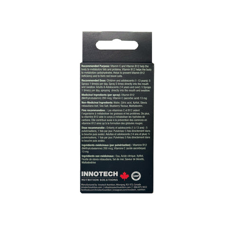 Innotech VITAMIN B12 ORAL SPRAY 30 ML - WILD BERRY - WellLocal