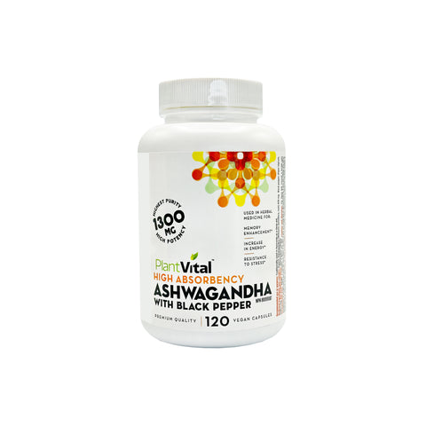 PlantVital ORGANIC ASHWAGANDHA W BLACK PEPPER