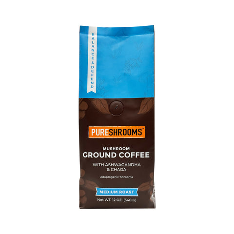 Pureshroom Balance & Defend Mushroom Ground Coffee - WellLocal