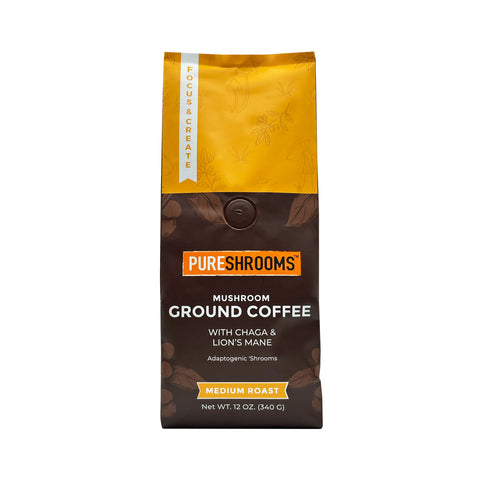 Pureshroom Focus & Create Mushroom Ground Coffee - WellLocal