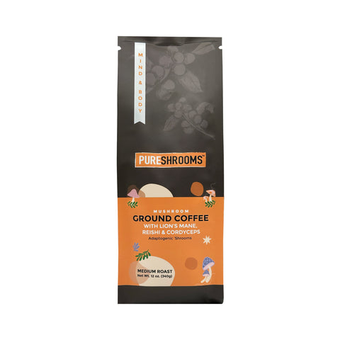 Pureshroom Mind & Body Mushroom Ground Coffee - WellLocal