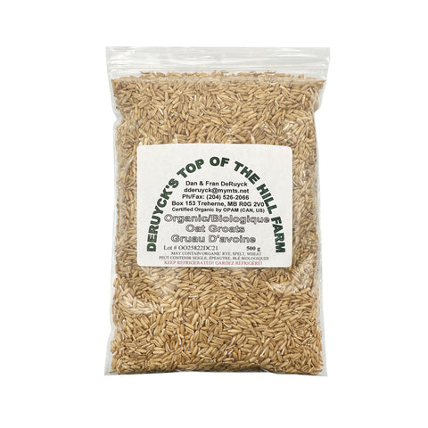 Top of the Hill Organic Oat Groats 500 G - WellLocal