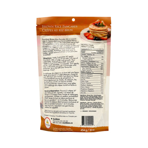 Ecoideas Organic Brown Rice Pancake - Vegan & GF - (454g)