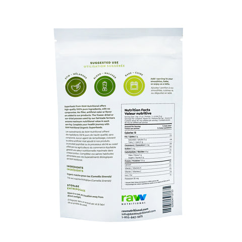 RAW Nutritional Pure Organic Matcha Tea - WellLocal