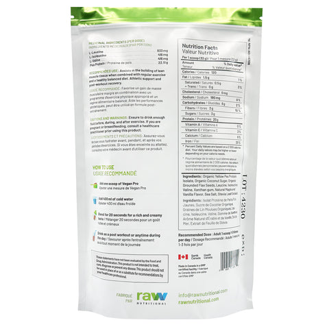 RAW Nutritional Vegan Protein (vanilla) - WellLocal